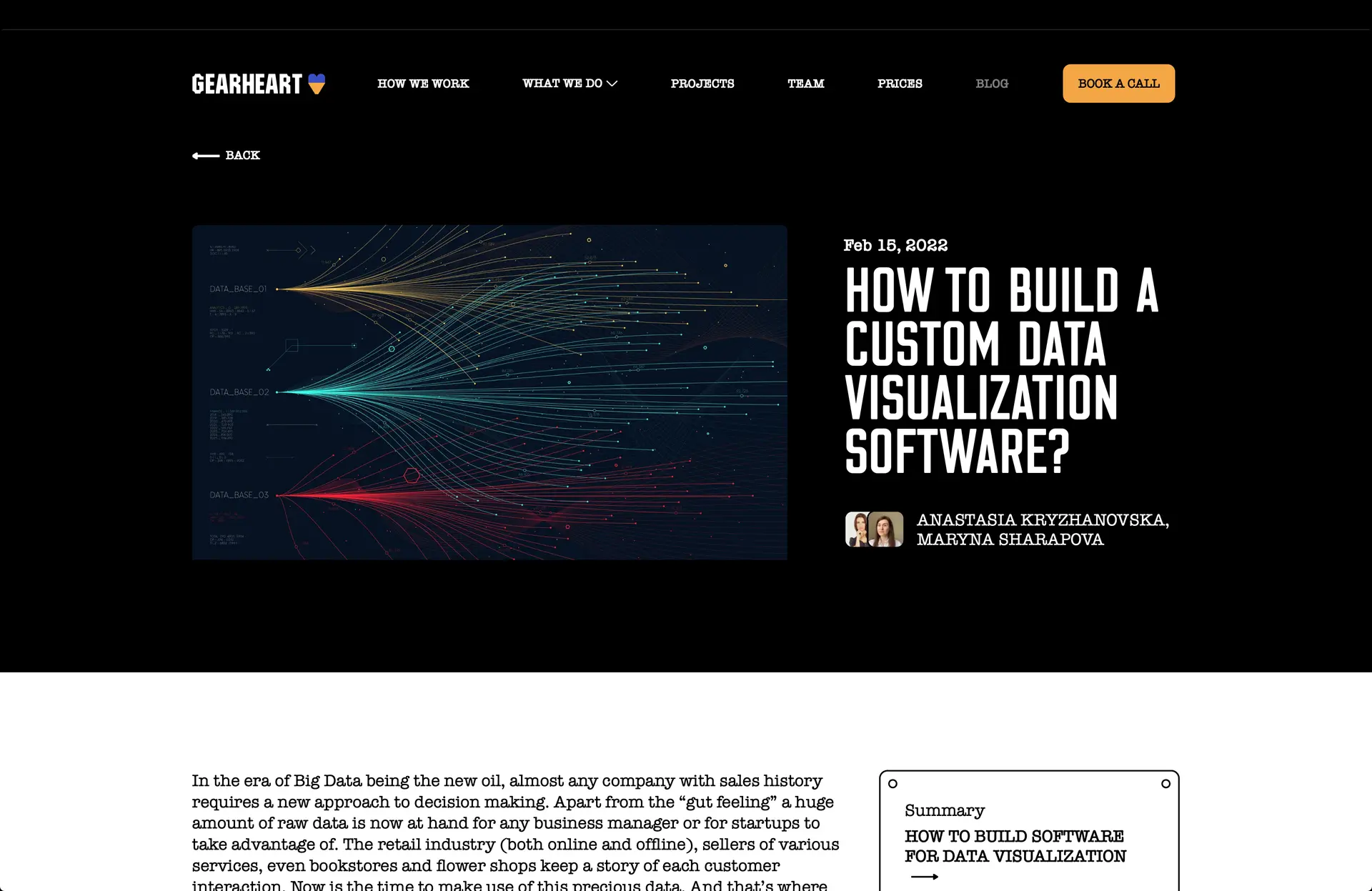 Article for Data Software & Development
