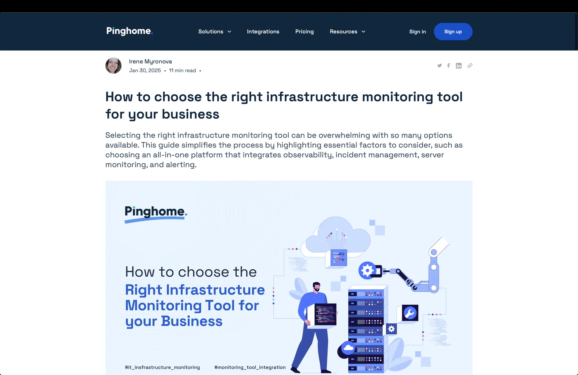Article about Monitoring Tool Business
